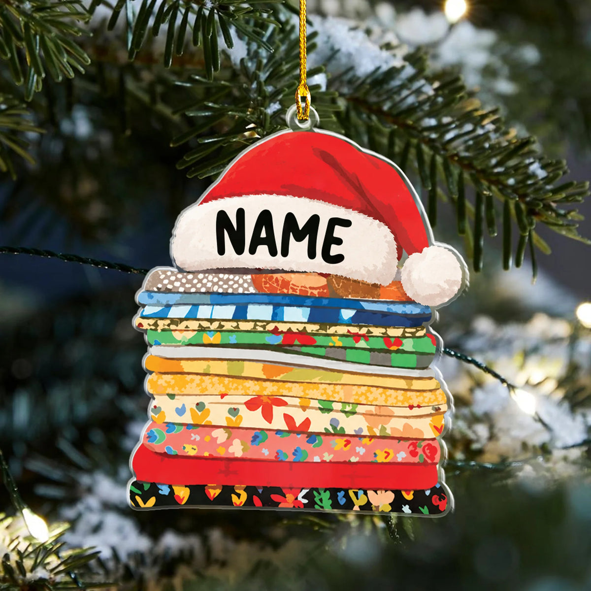 Personalized Fabric Lover Ornament