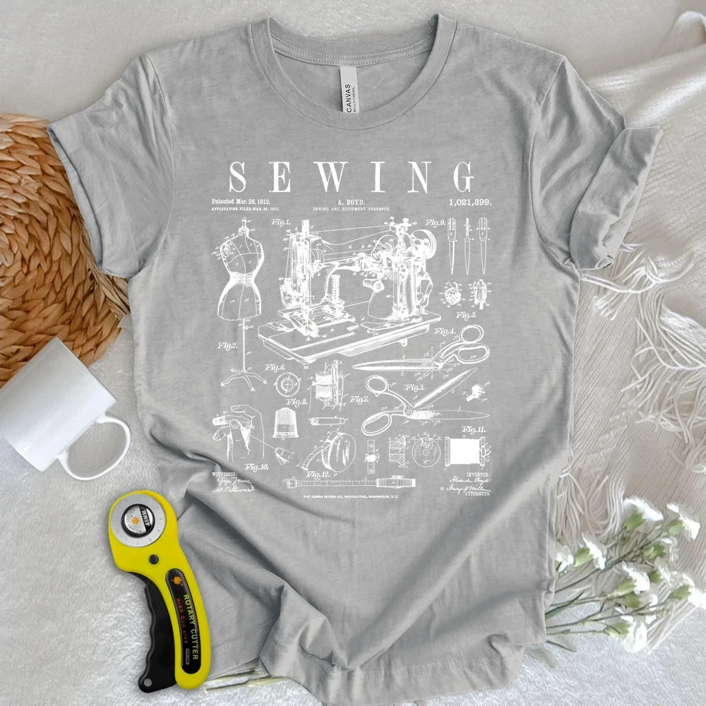Sewing Tools Pattern T-shirt