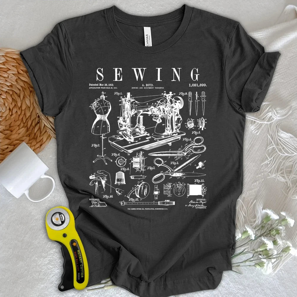 Sewing Tools Pattern T-shirt