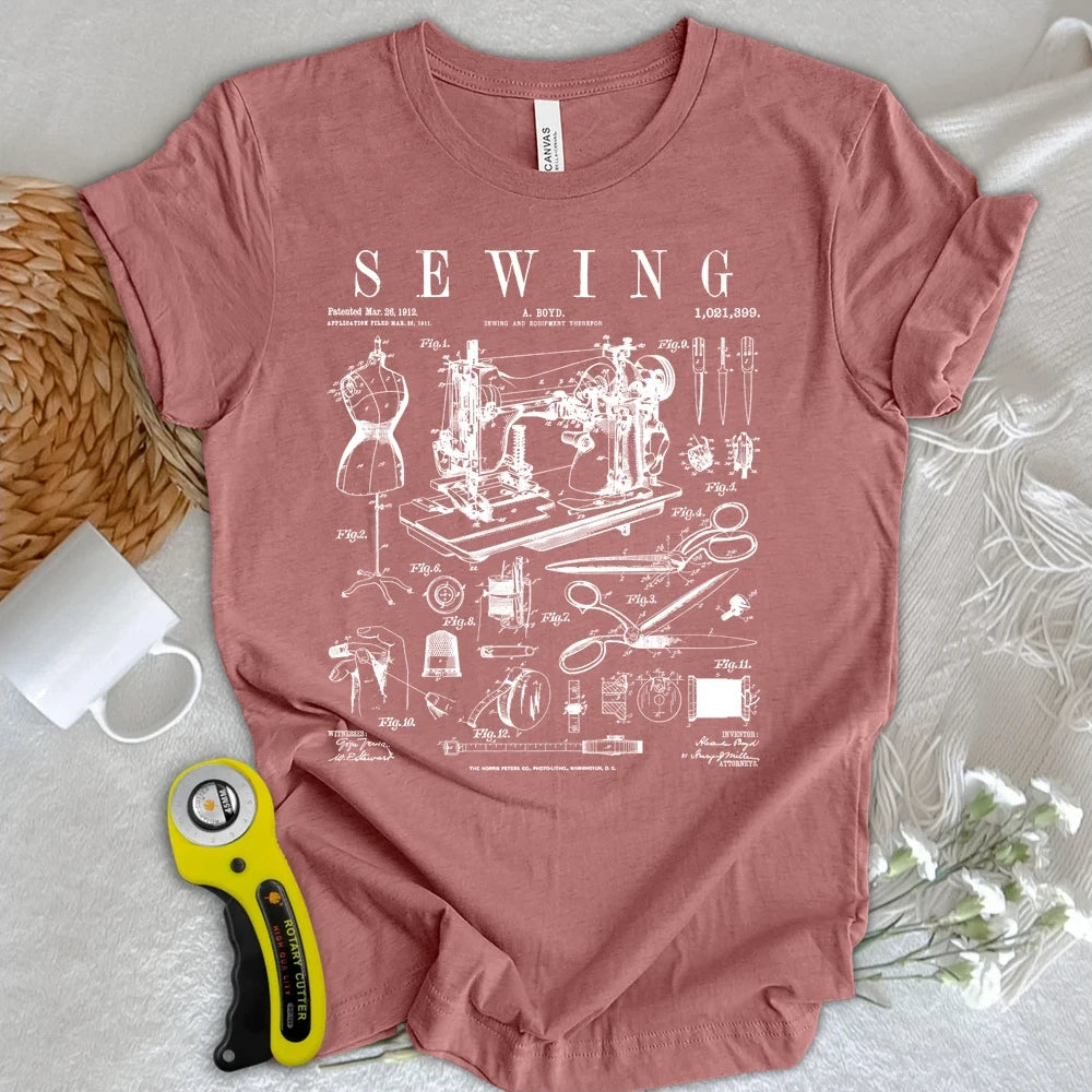 Sewing Tools Pattern T-shirt