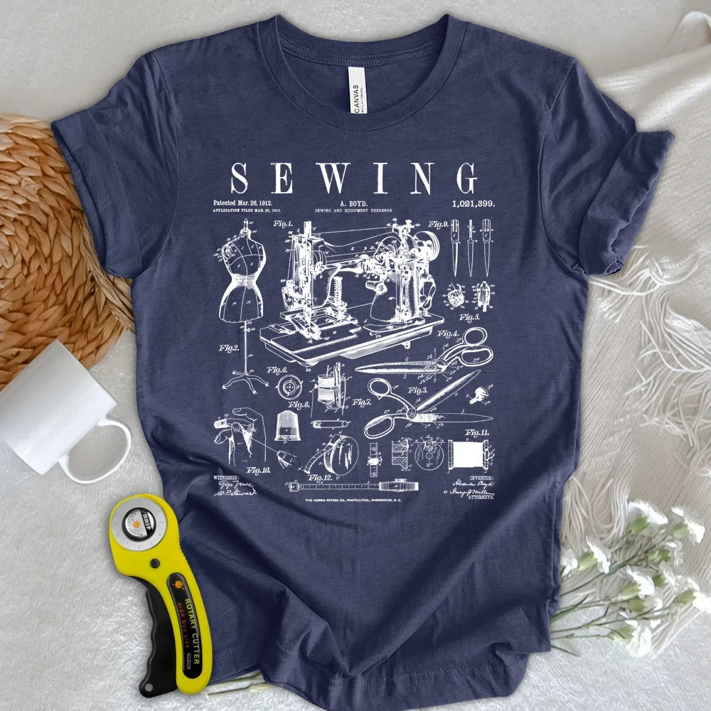 Sewing Tools Pattern T-shirt