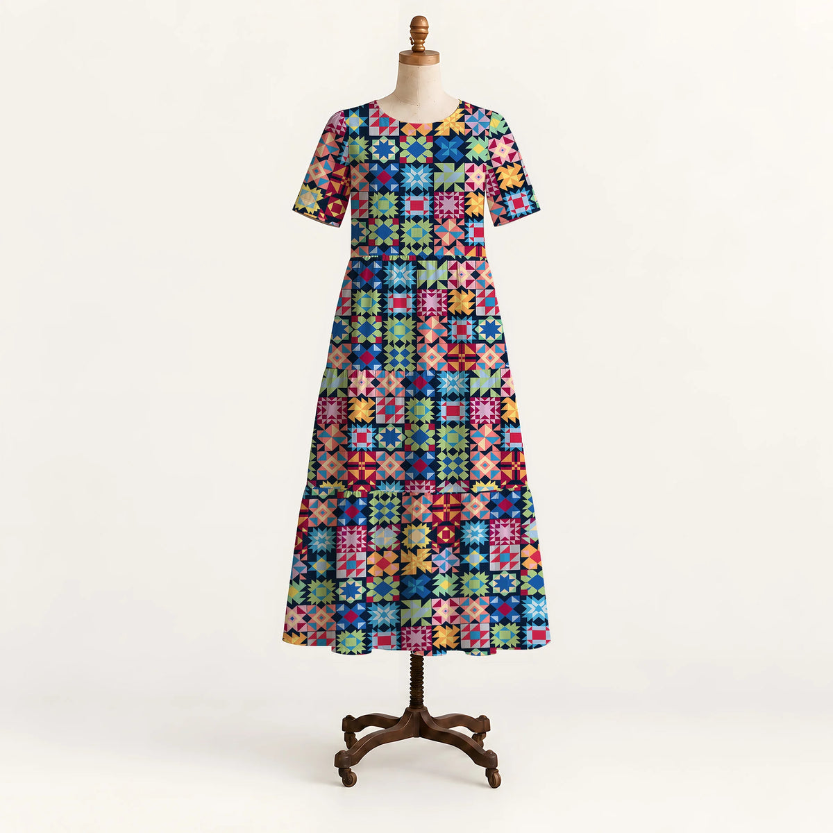 Patchwork Celebration Long Dress