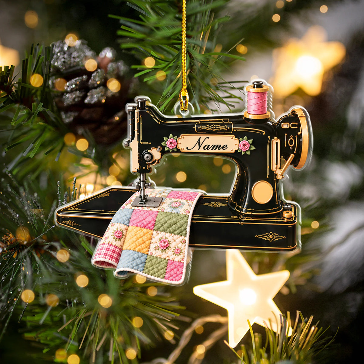 Personalized Featherweight Sewing Machine Ornament