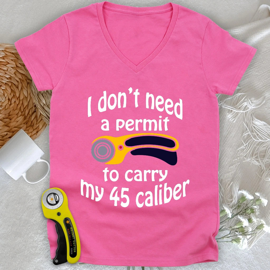 45 Caliber Lady V-neck