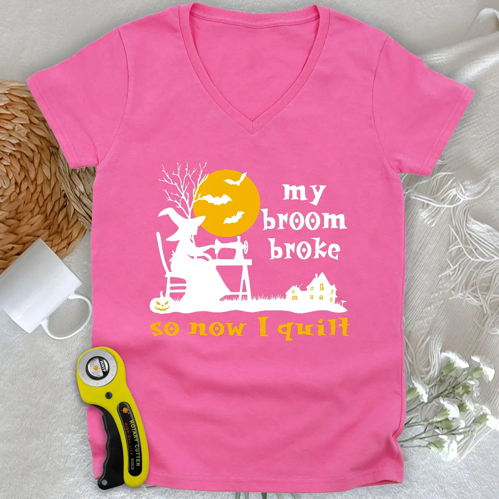 Broom Broke Lady V-neck
