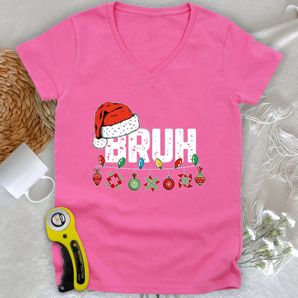 Bruh Lady V-neck