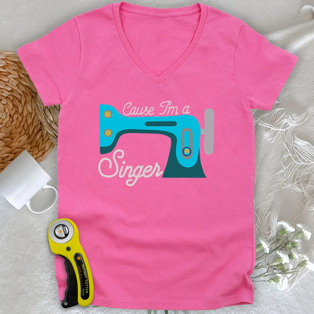 Cause I'm a Singer Lady V-neck