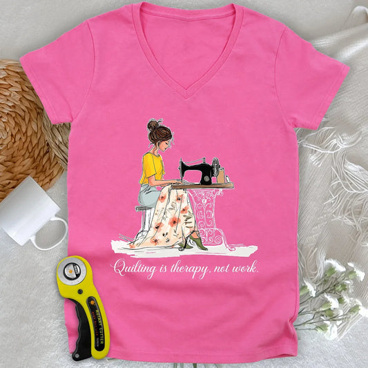 Floral Symphony Lady V-neck