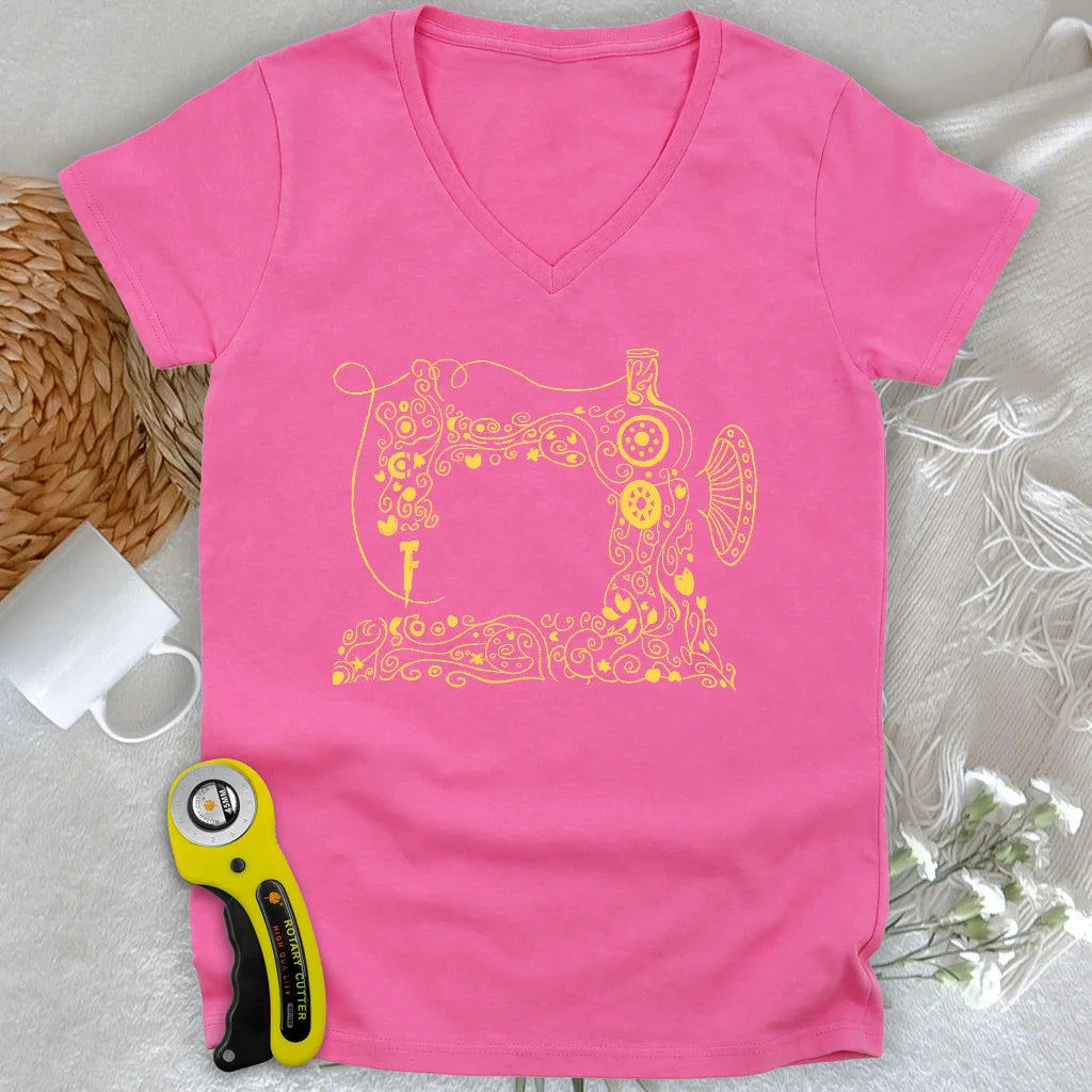 Goldwork Machine Lady V-neck