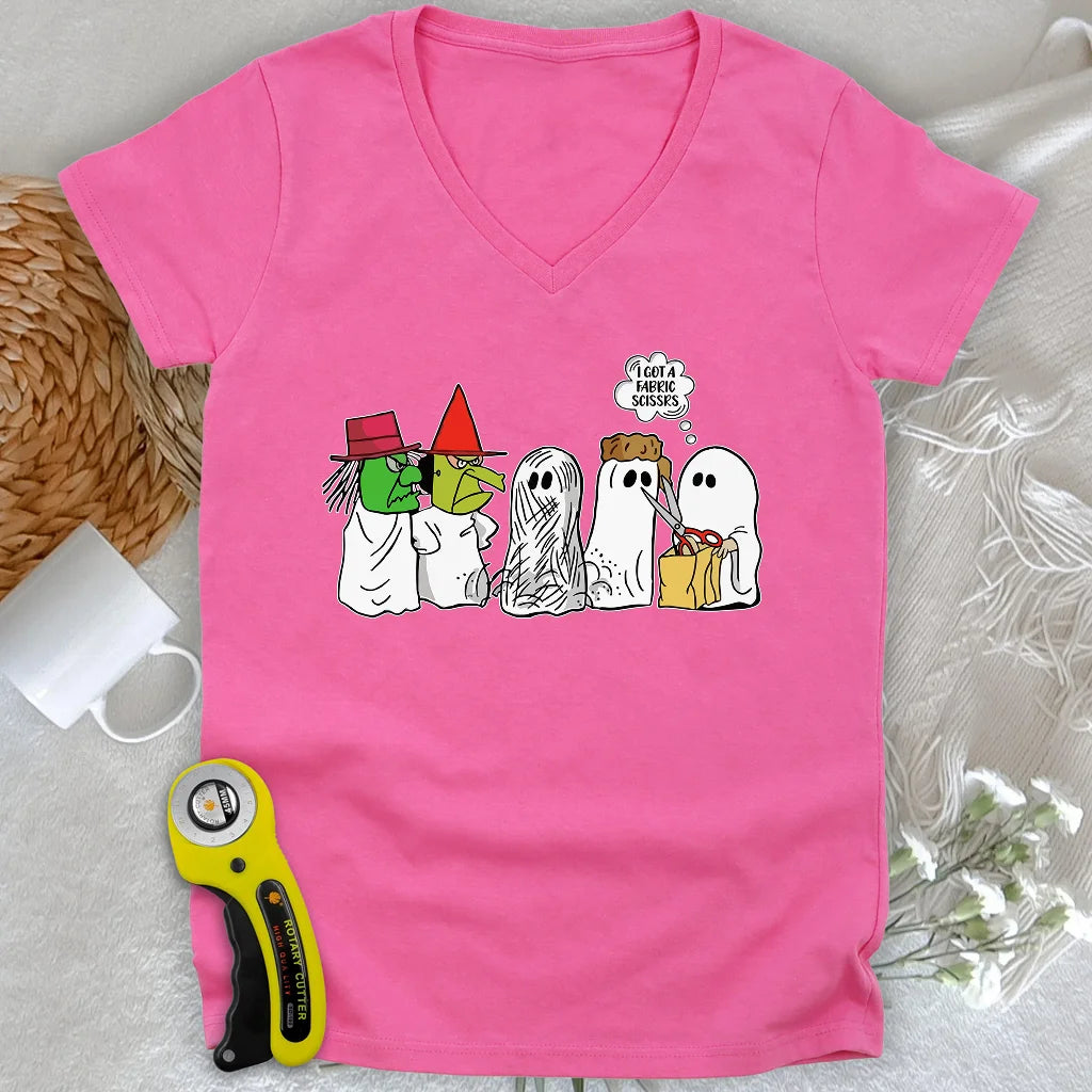 Got a Fabric Scissor Lady V-neck