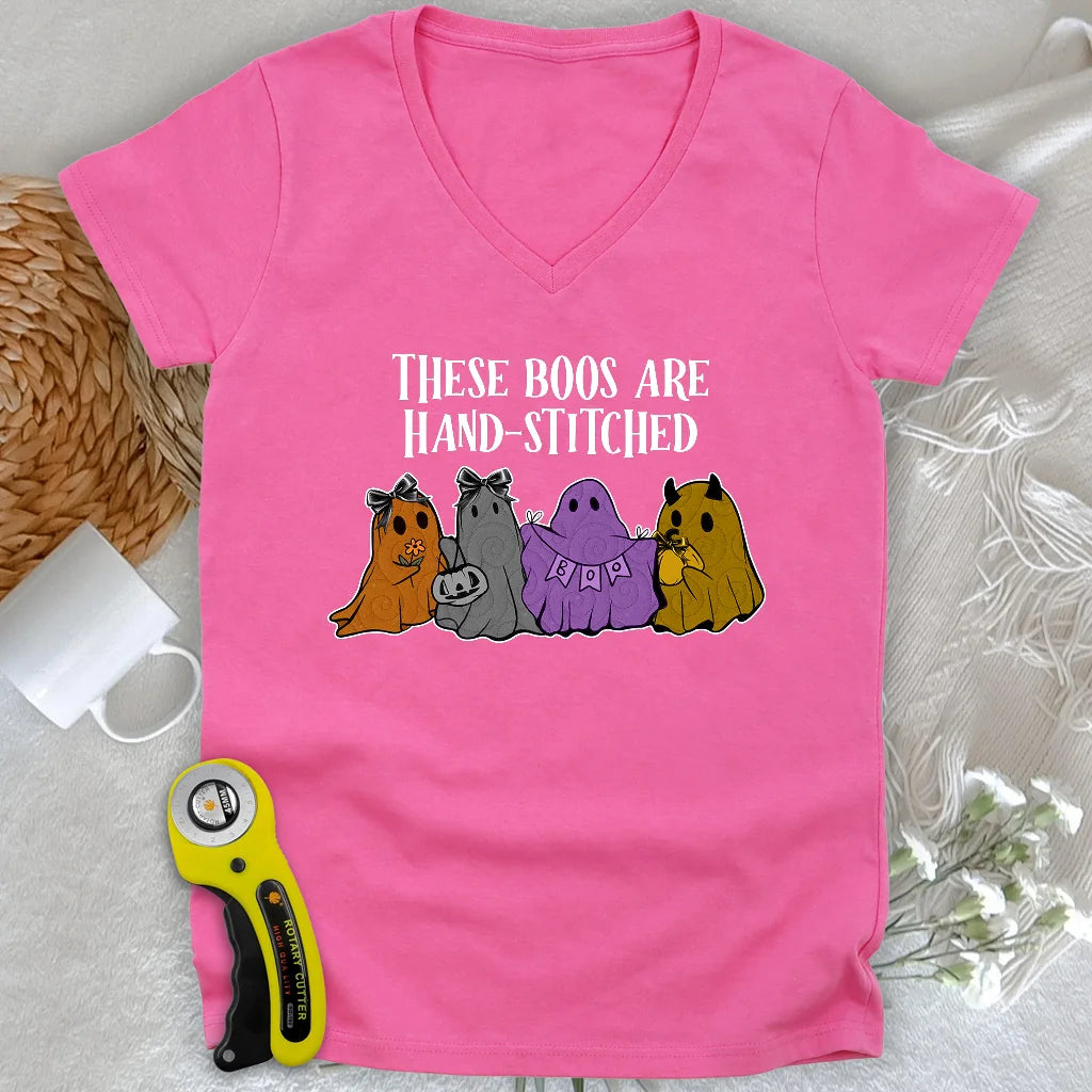 Hand-Stitched Boos Lady V-neck