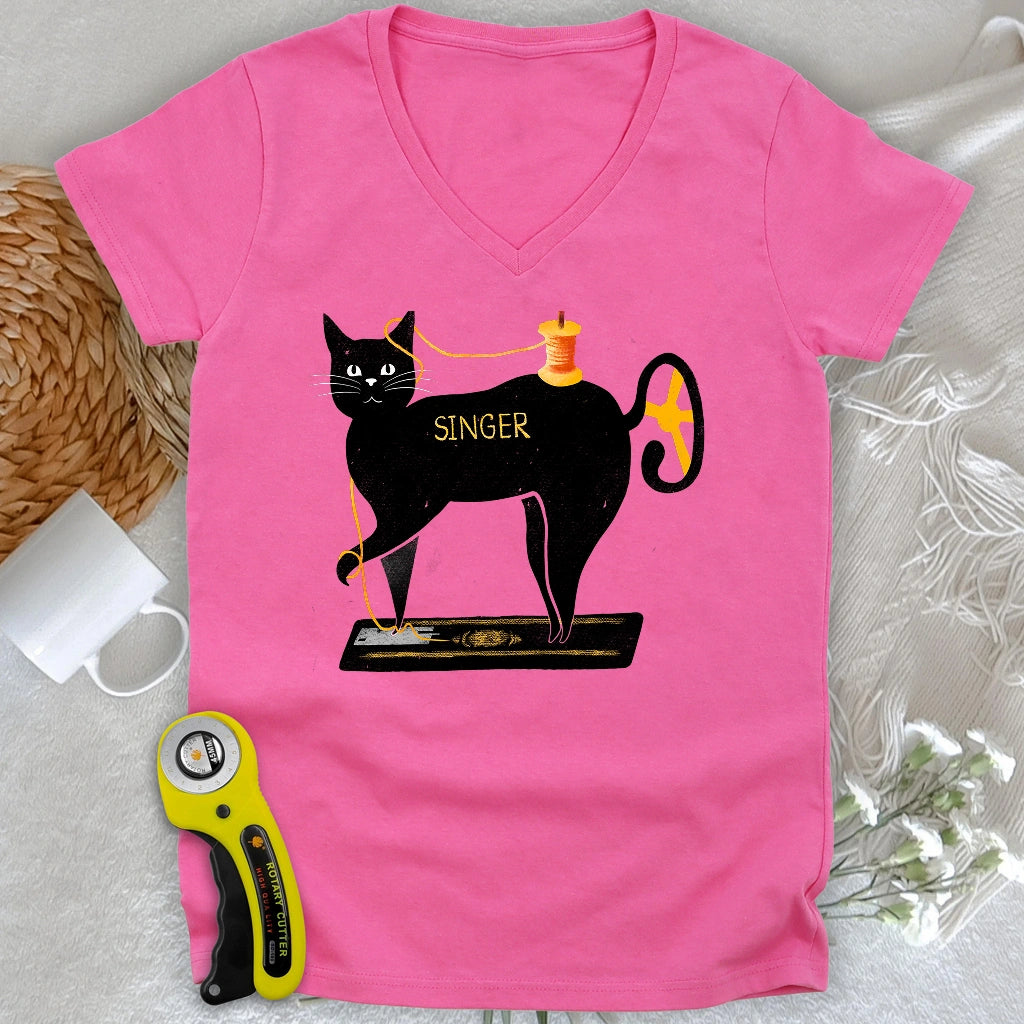 Mewing machine Lady V-neck