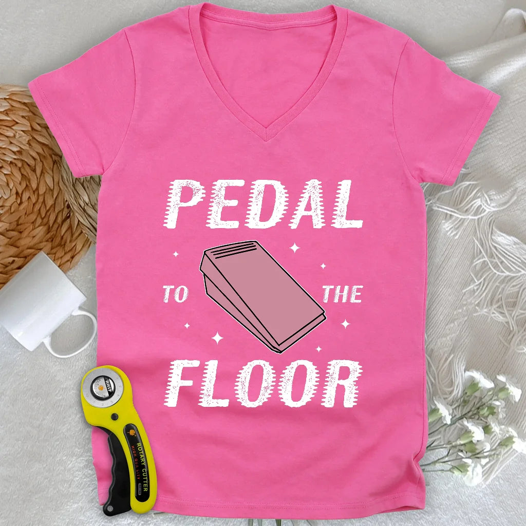 Pedal to the Floor Lady V-neck