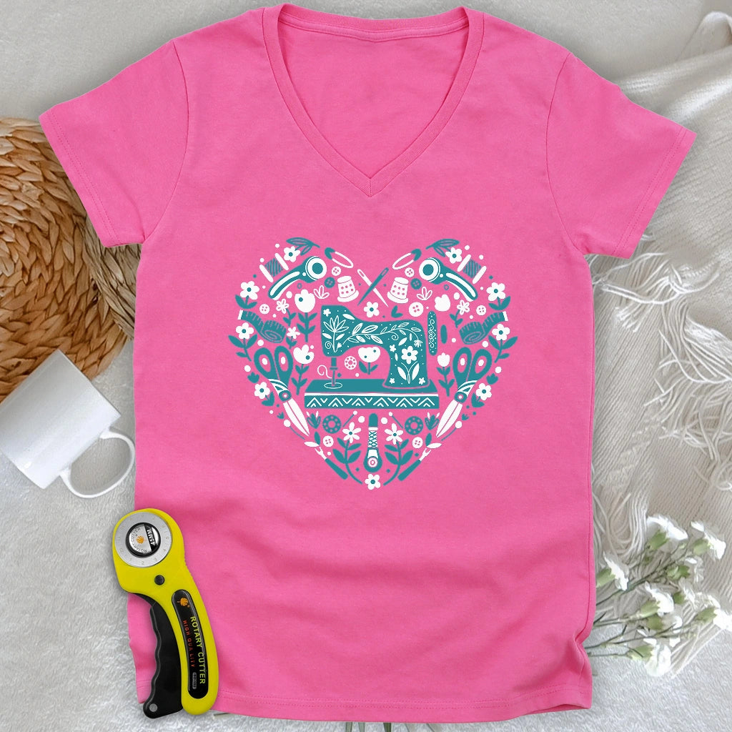 Sewing Folkart Lady V-neck