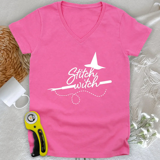 Stitch Witch Lady V-neck
