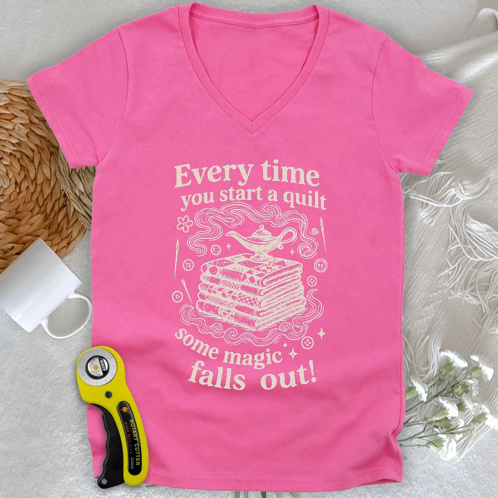 The Quilter’s Genie Lady V-neck