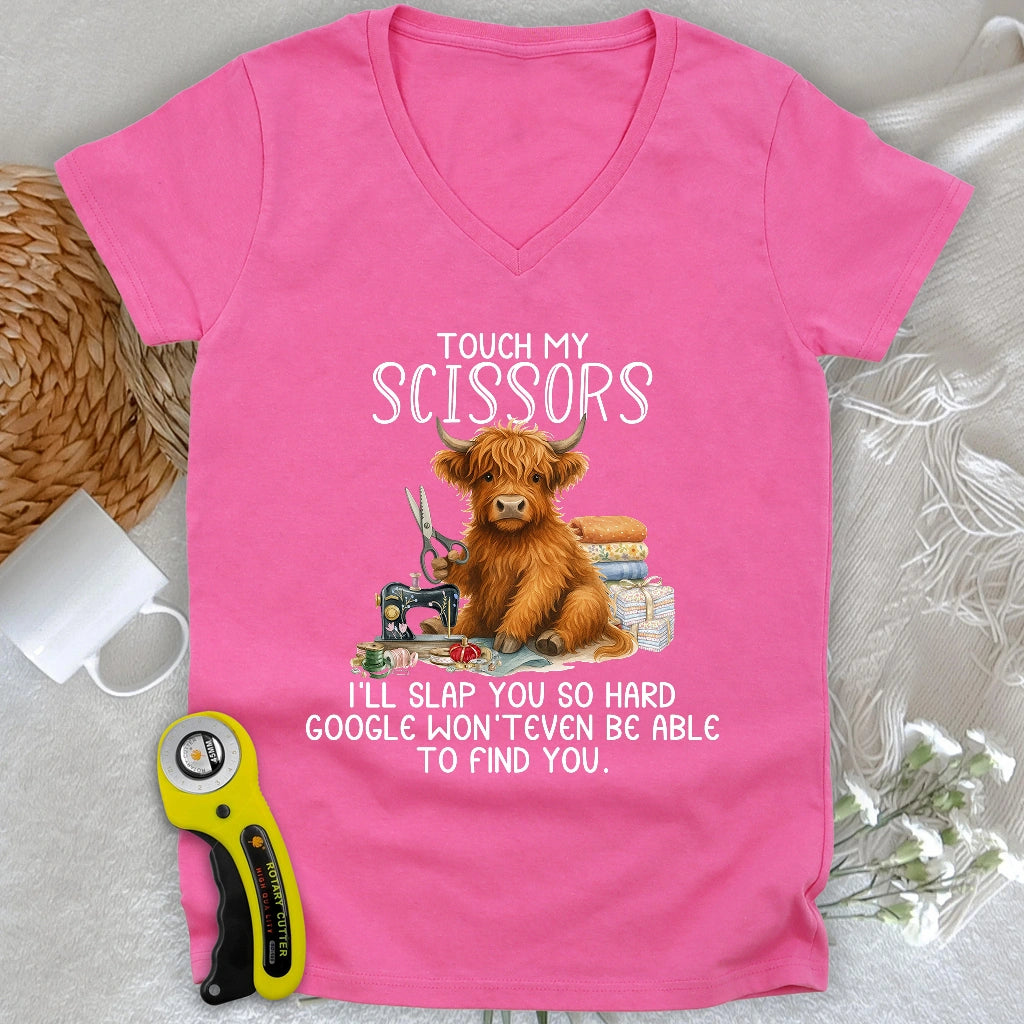 Touch and Slap Lady V-neck