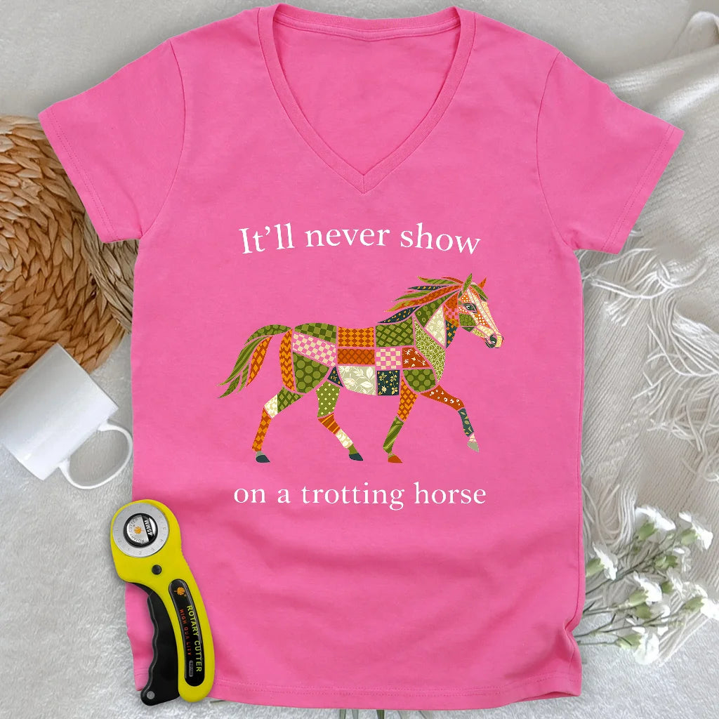 Trotting Horse Rule Lady V-neck