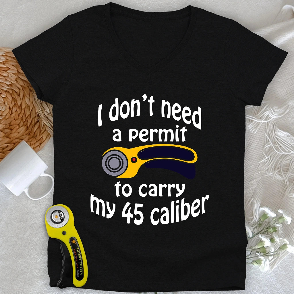 45 Caliber Lady V-neck