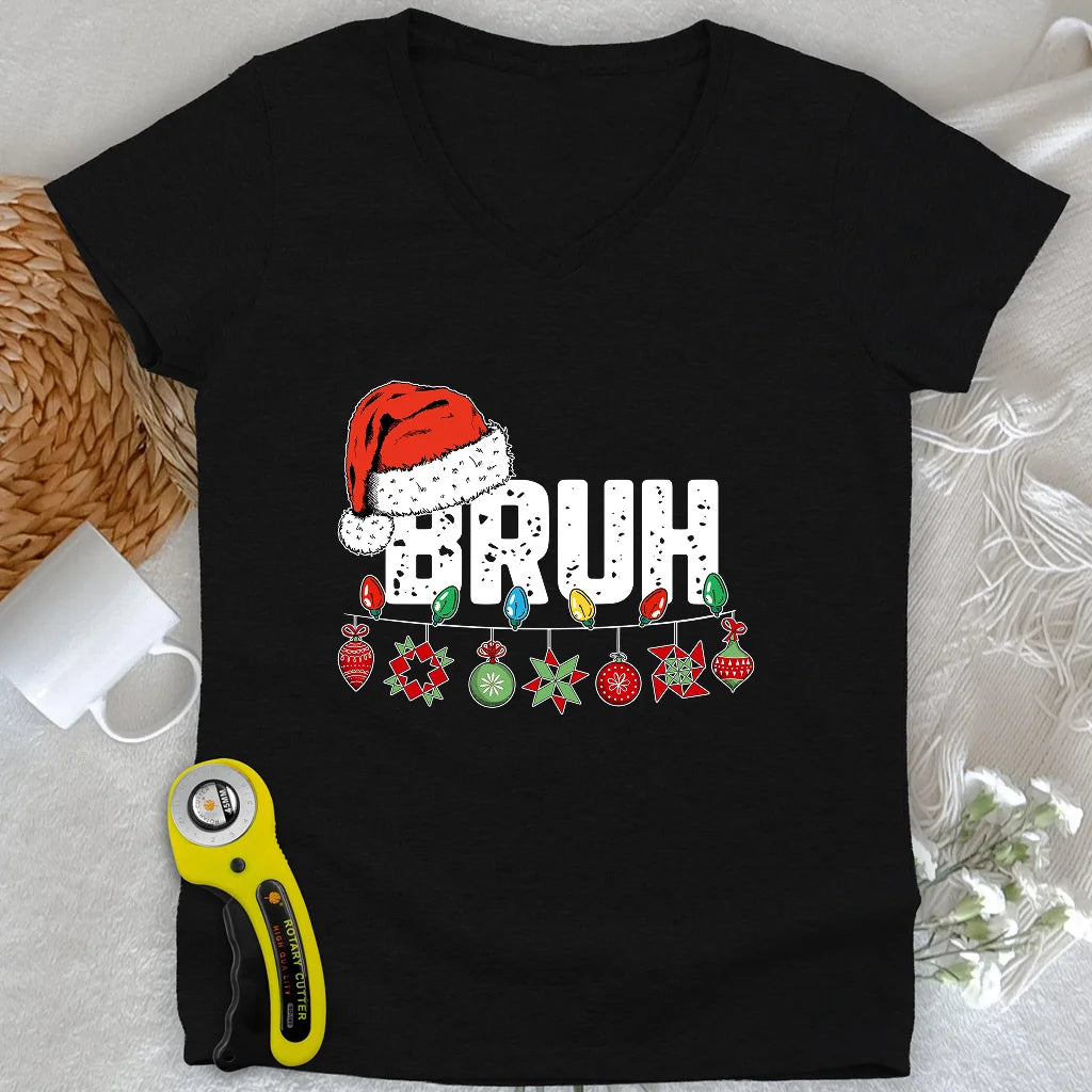 Bruh Lady V-neck