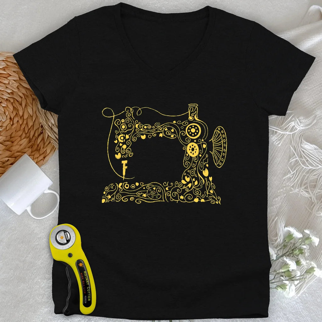 Goldwork Machine Lady V-neck