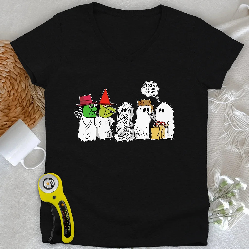 Got a Fabric Scissor Lady V-neck