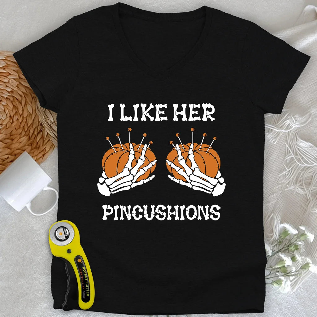 Like Her Pincushions Lady V-neck