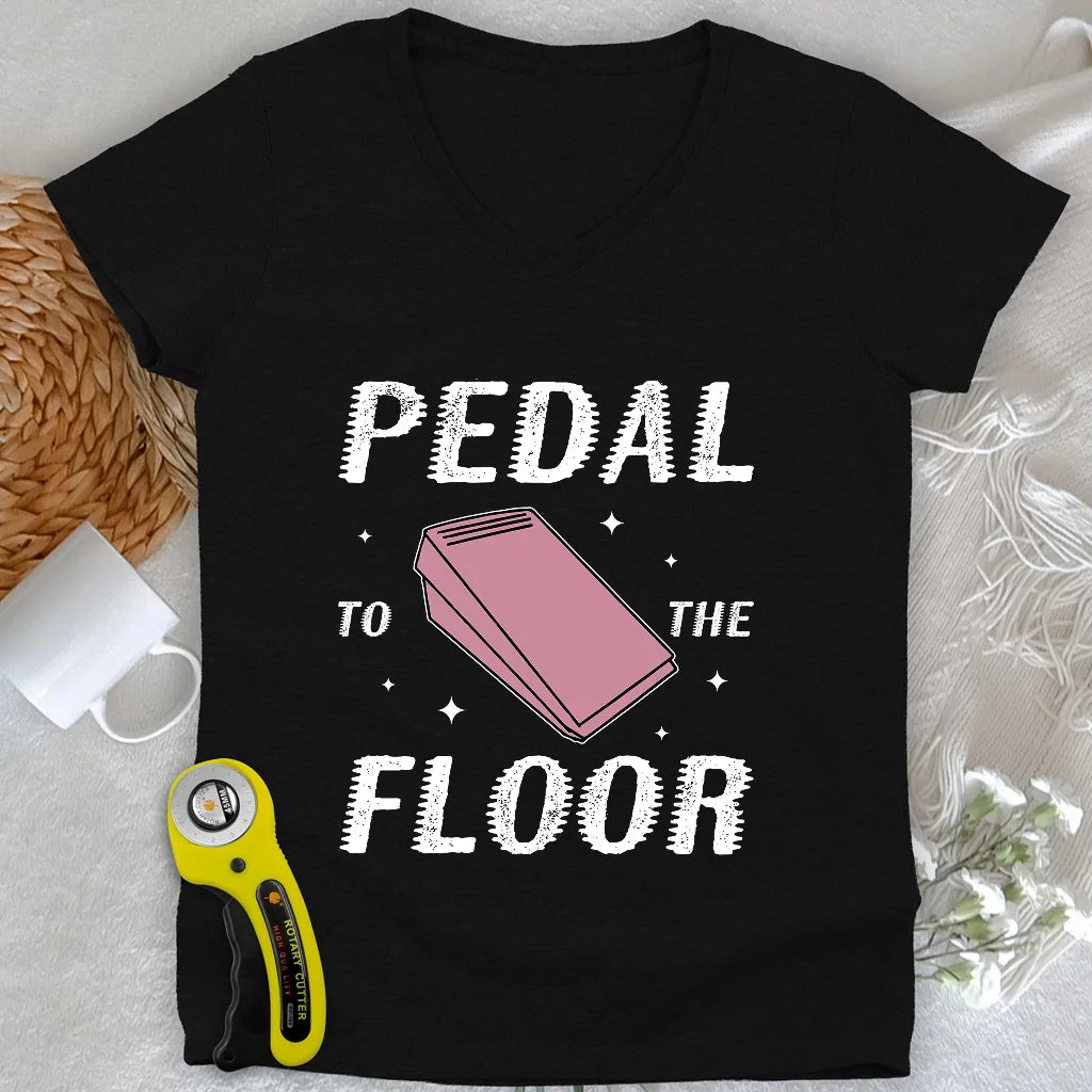 Pedal to the Floor Lady V-neck