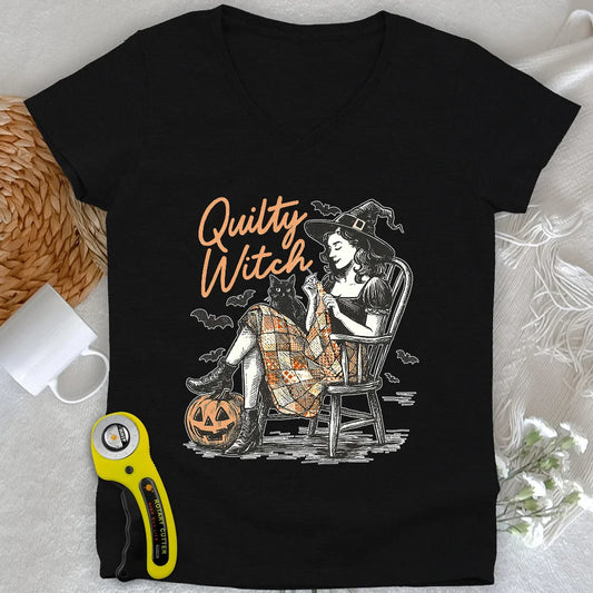 Quilty Witch Lady V-neck