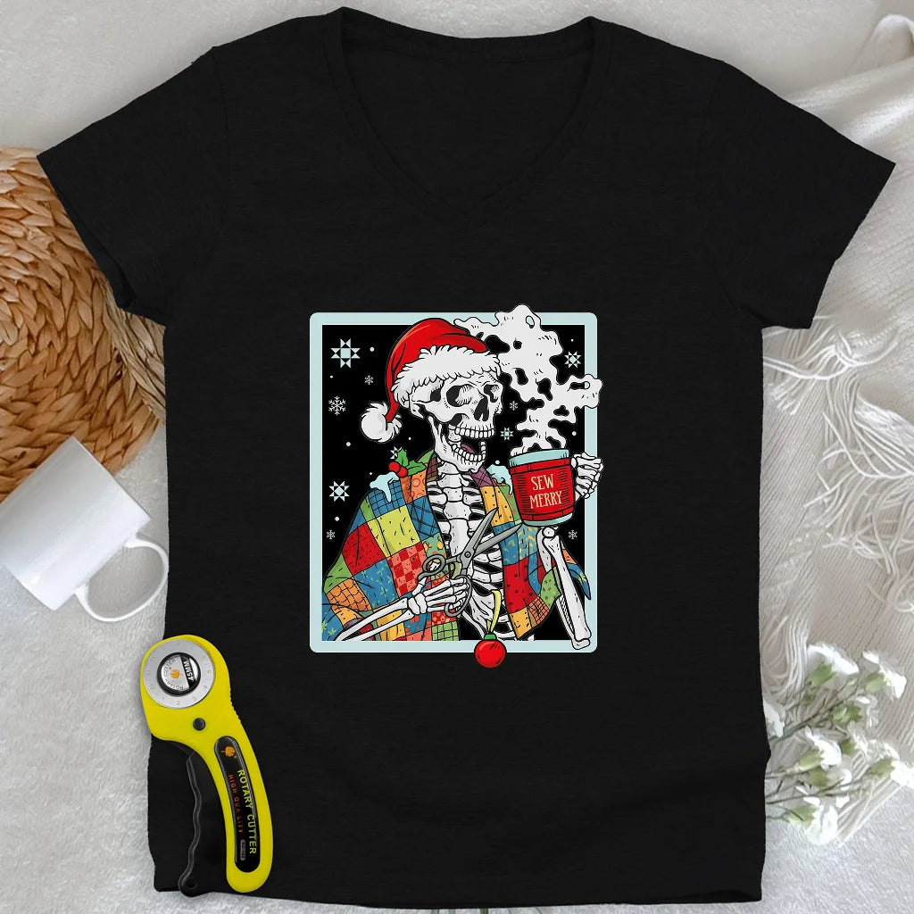 Sew Dead Lady V-neck