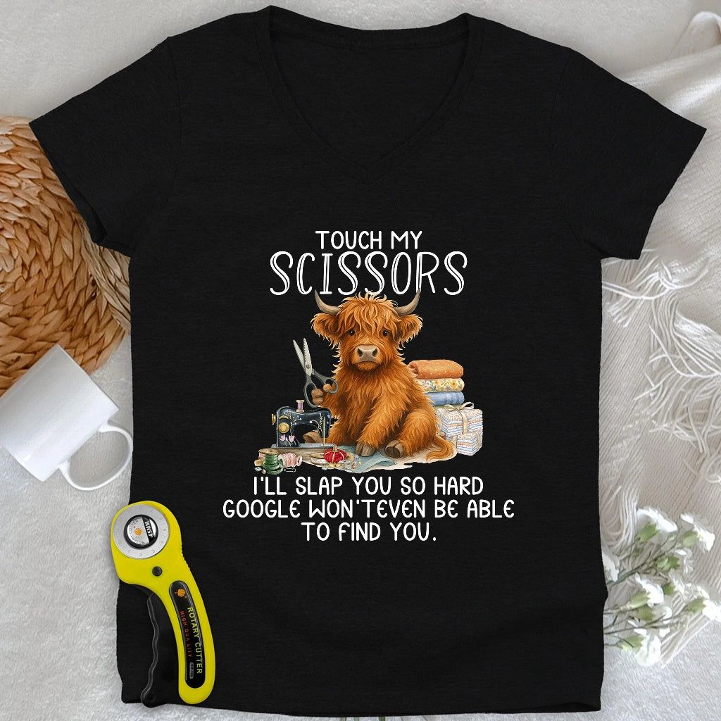 Touch and Slap Lady V-neck