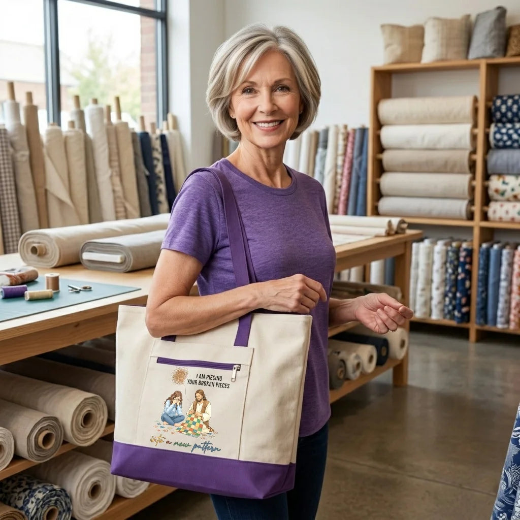 God Piecing Broken Pieces Tote