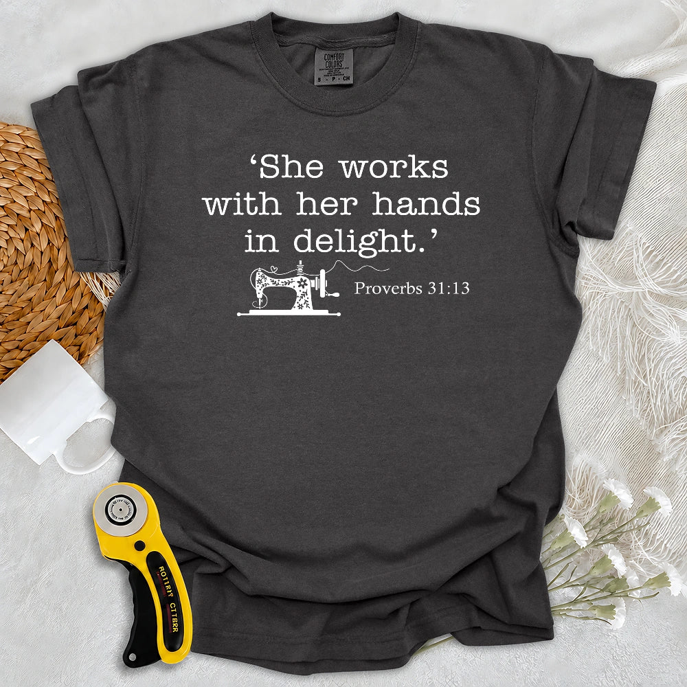 Comfort Colors Sewing In Bible T-shirt