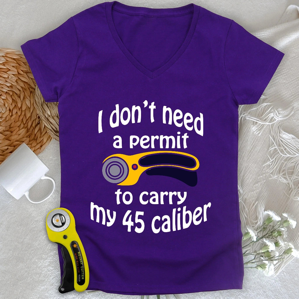 45 Caliber Lady V-neck