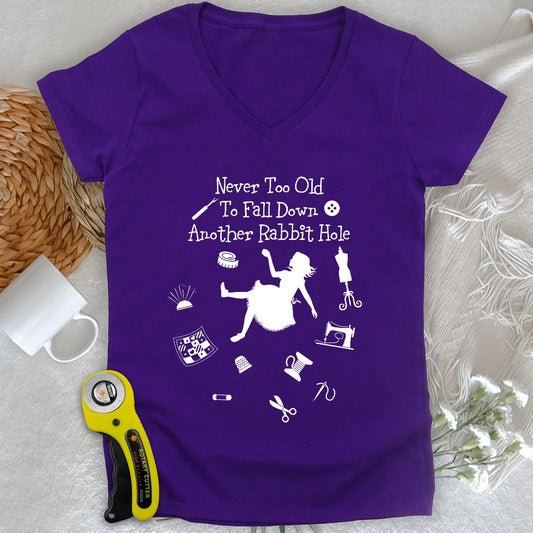 Down The Rabbit Hole Lady V-neck