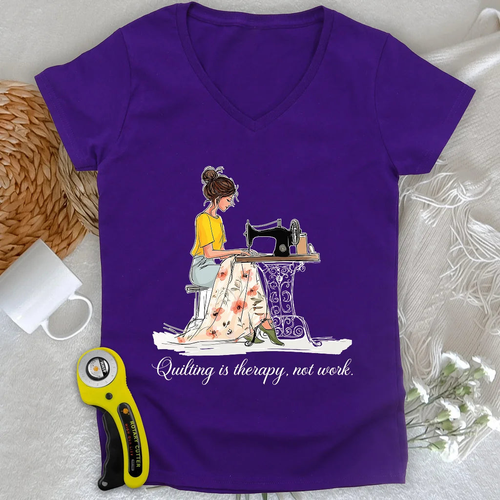 Floral Symphony Lady V-neck