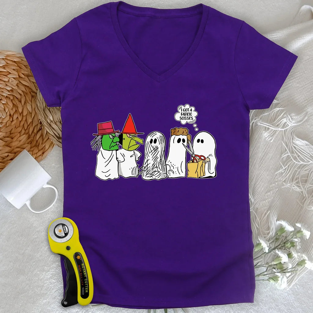 Got a Fabric Scissor Lady V-neck