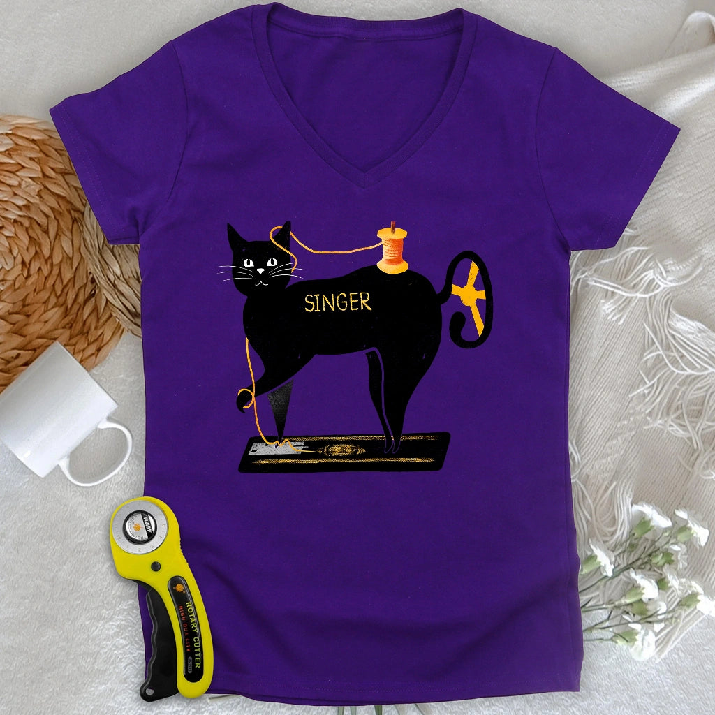 Mewing machine Lady V-neck