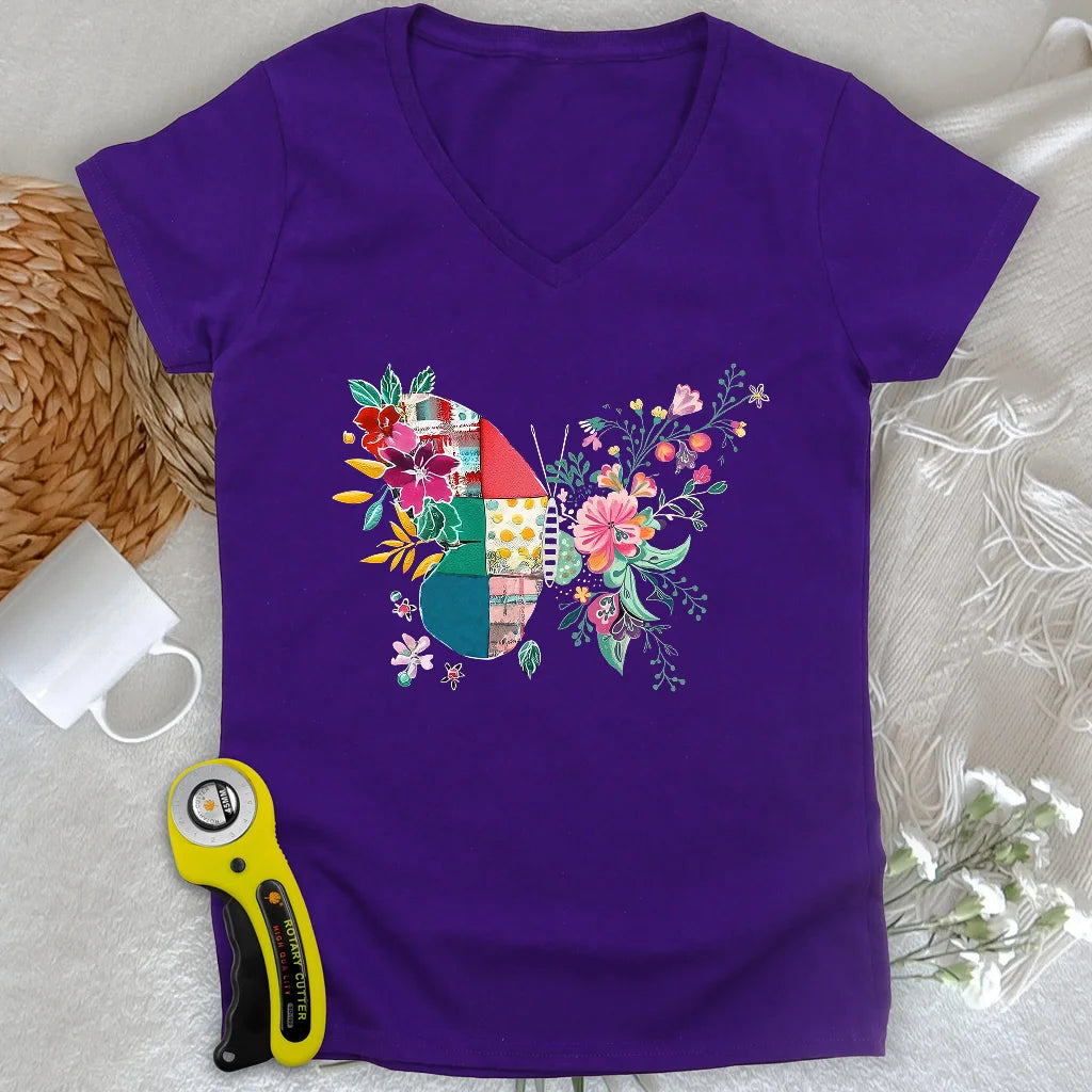 Stitched to Fly Lady V-neck