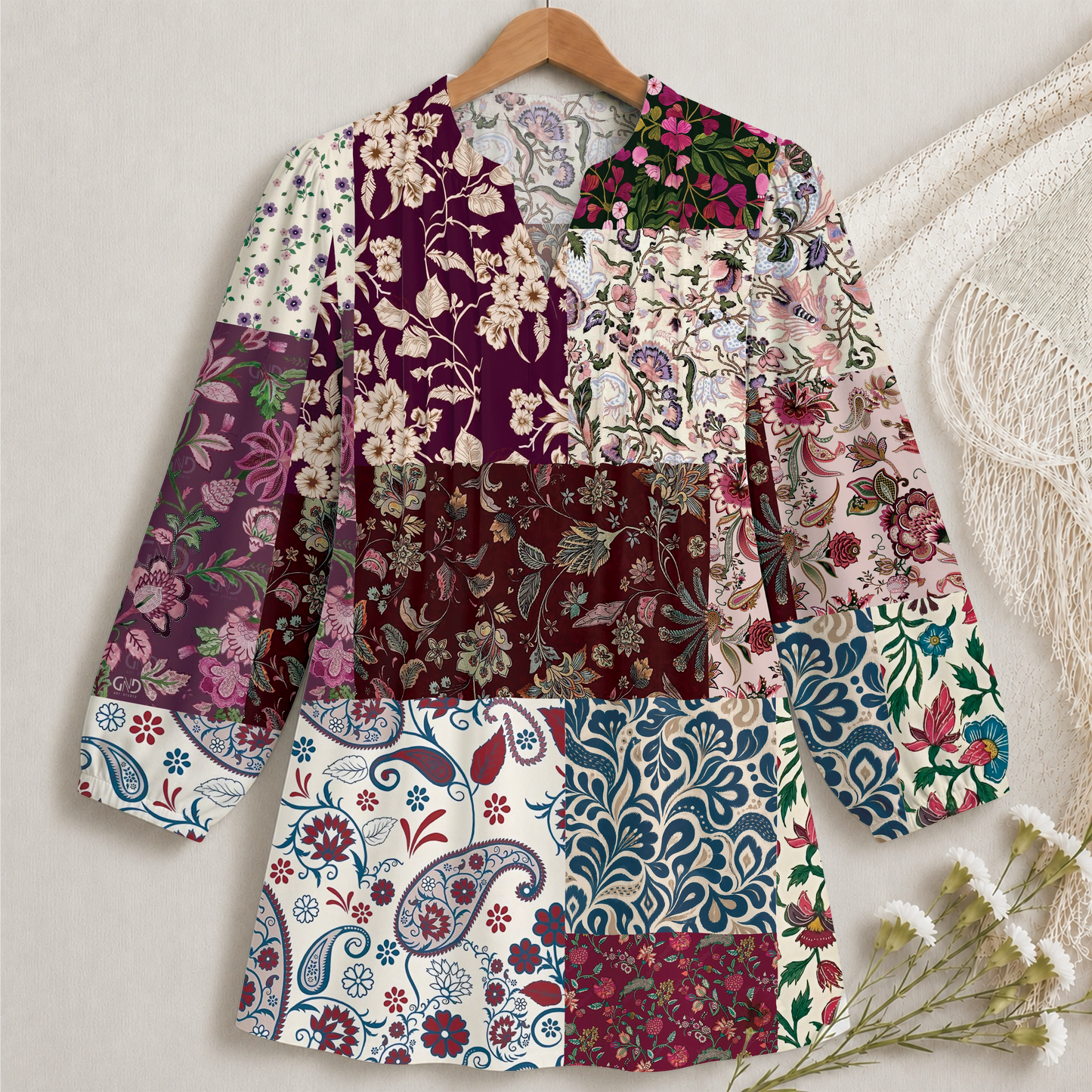 Rectangle Dark Blouse