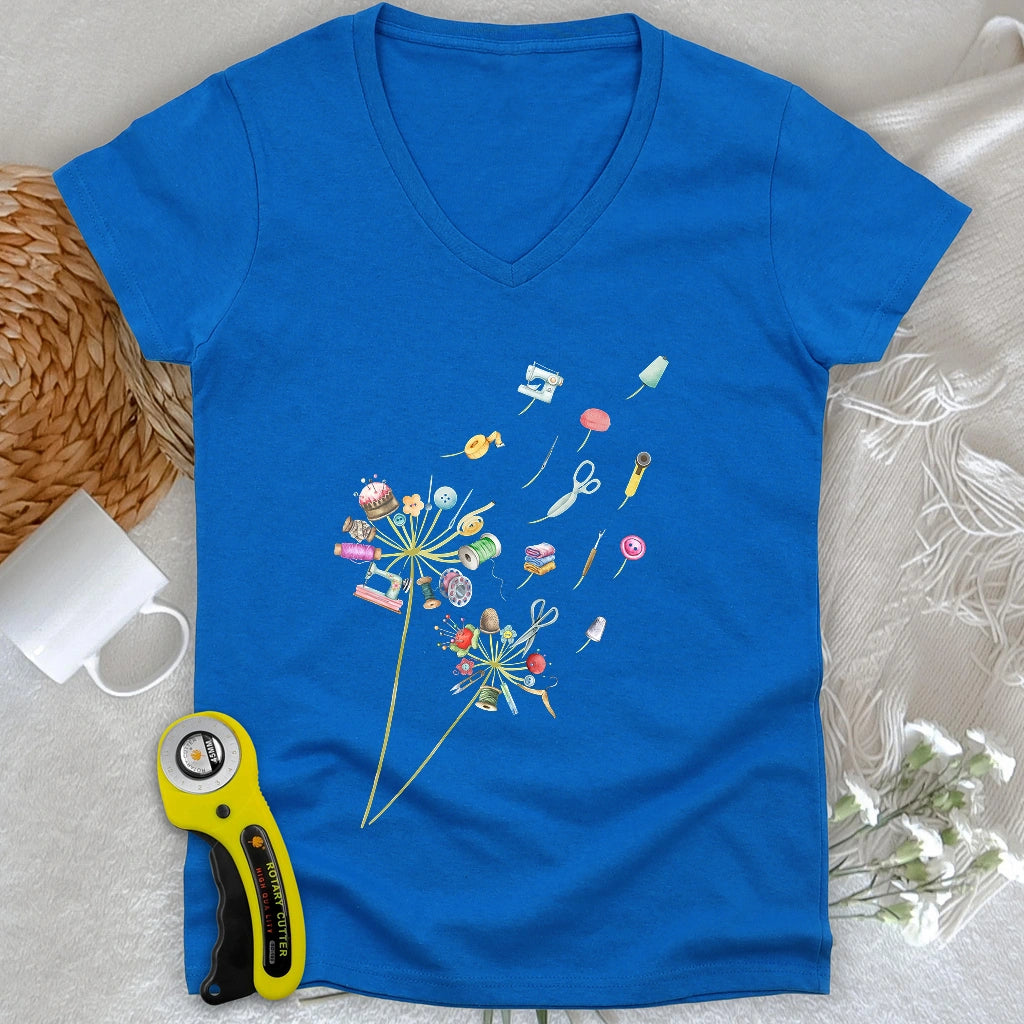 Crafted To Bloom Lady V-neck