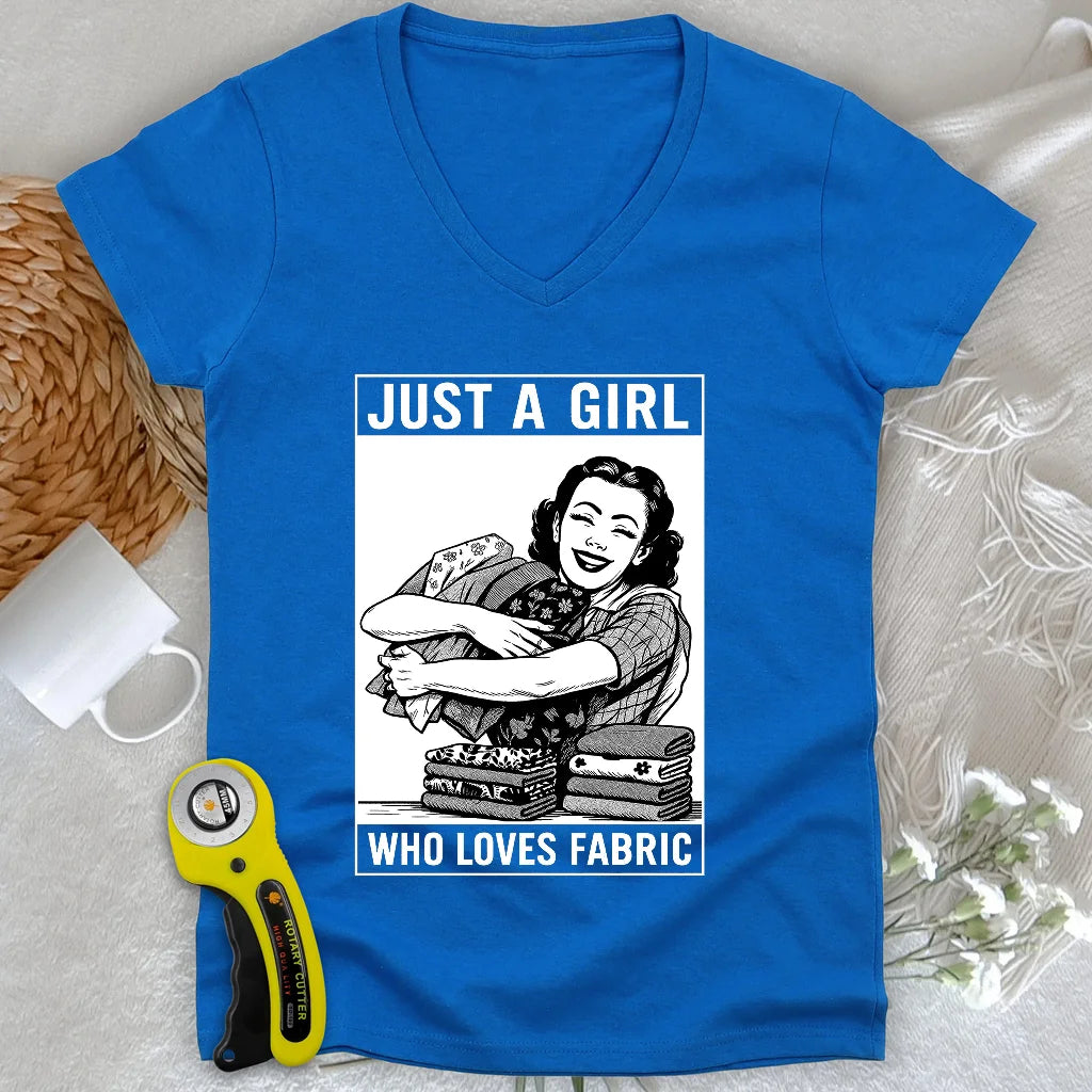 Fabric Girl Lady V-neck