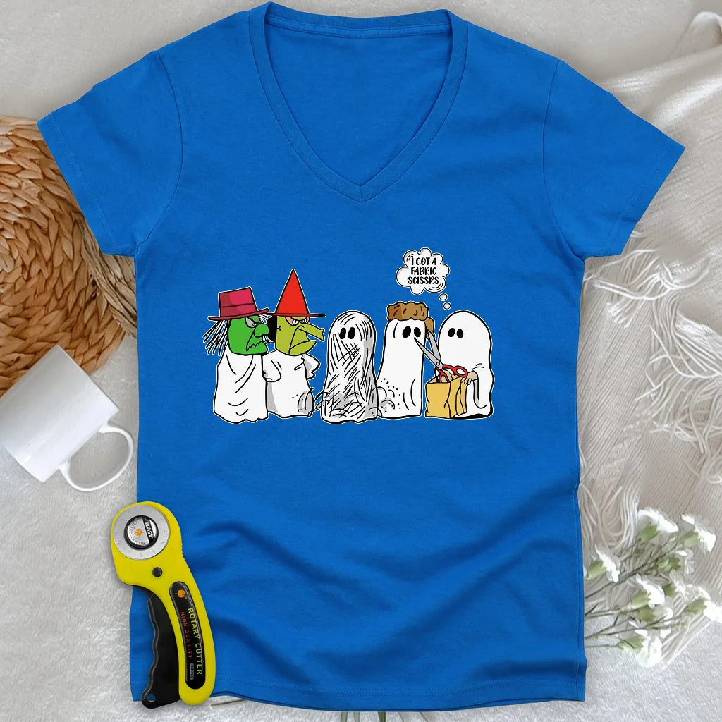 Got a Fabric Scissor Lady V-neck