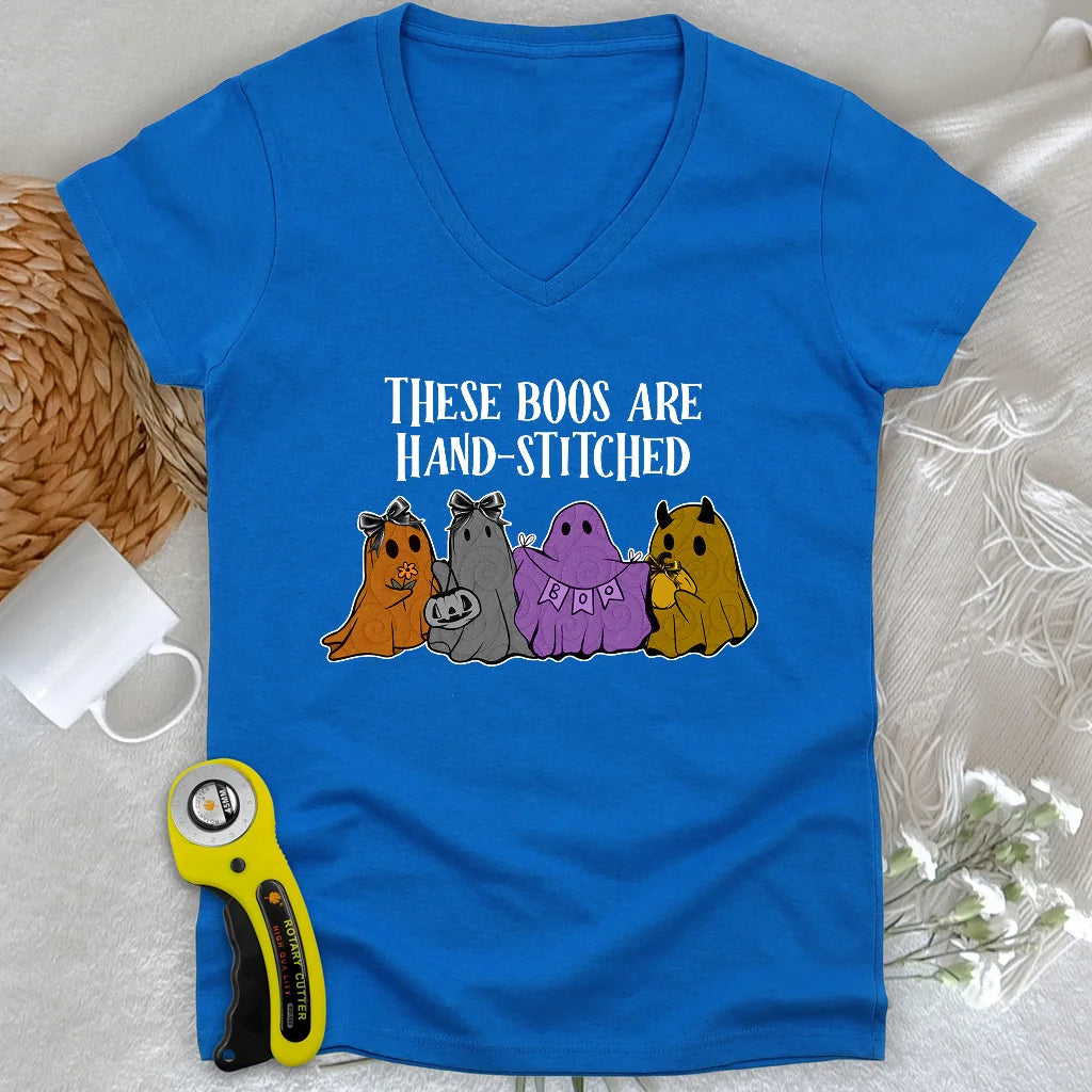 Hand-Stitched Boos Lady V-neck