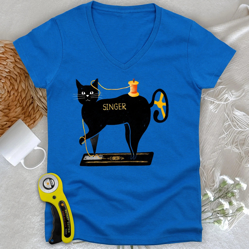 Mewing machine Lady V-neck