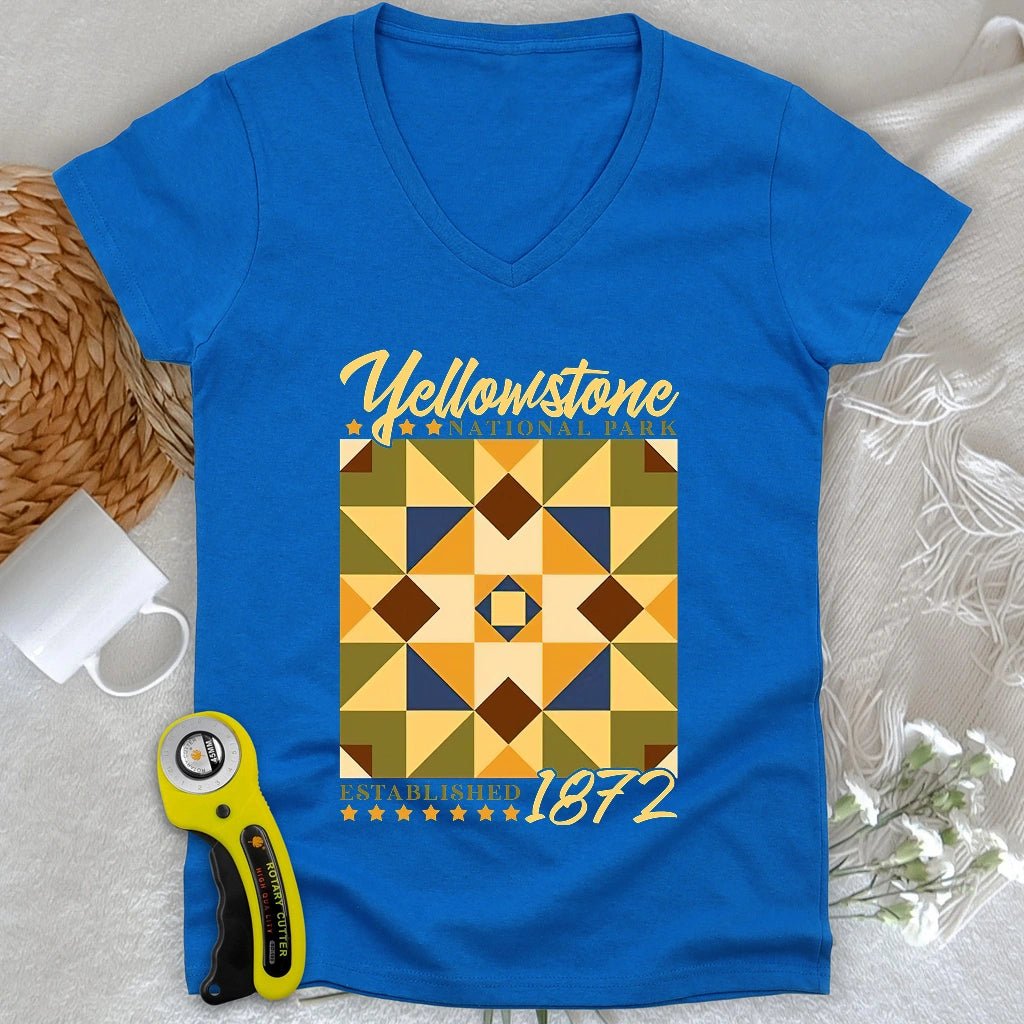 Quilt Block Park V-neck