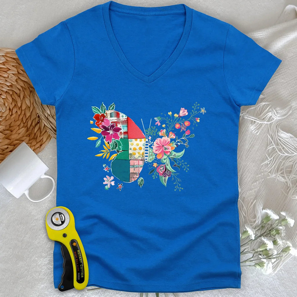 Stitched to Fly Lady V-neck