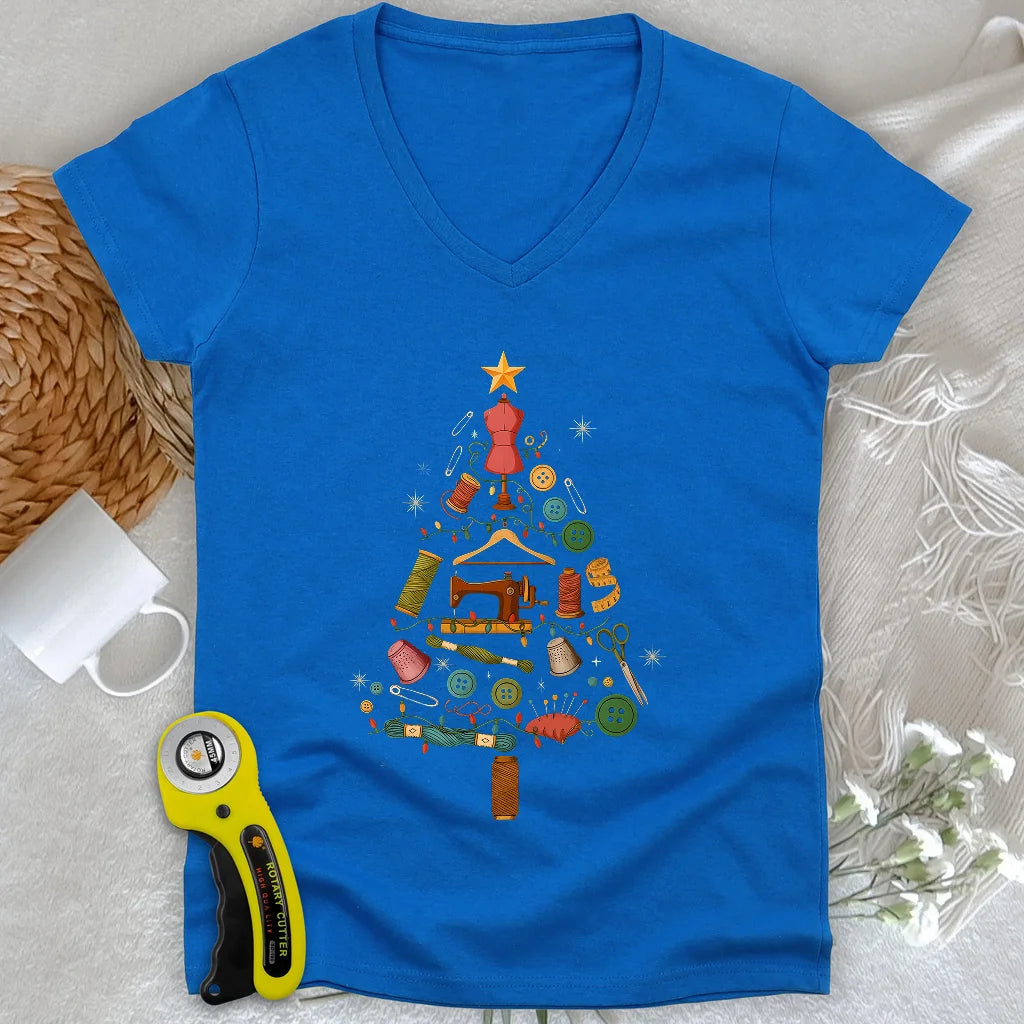 Tree of Threads Lady V-neck