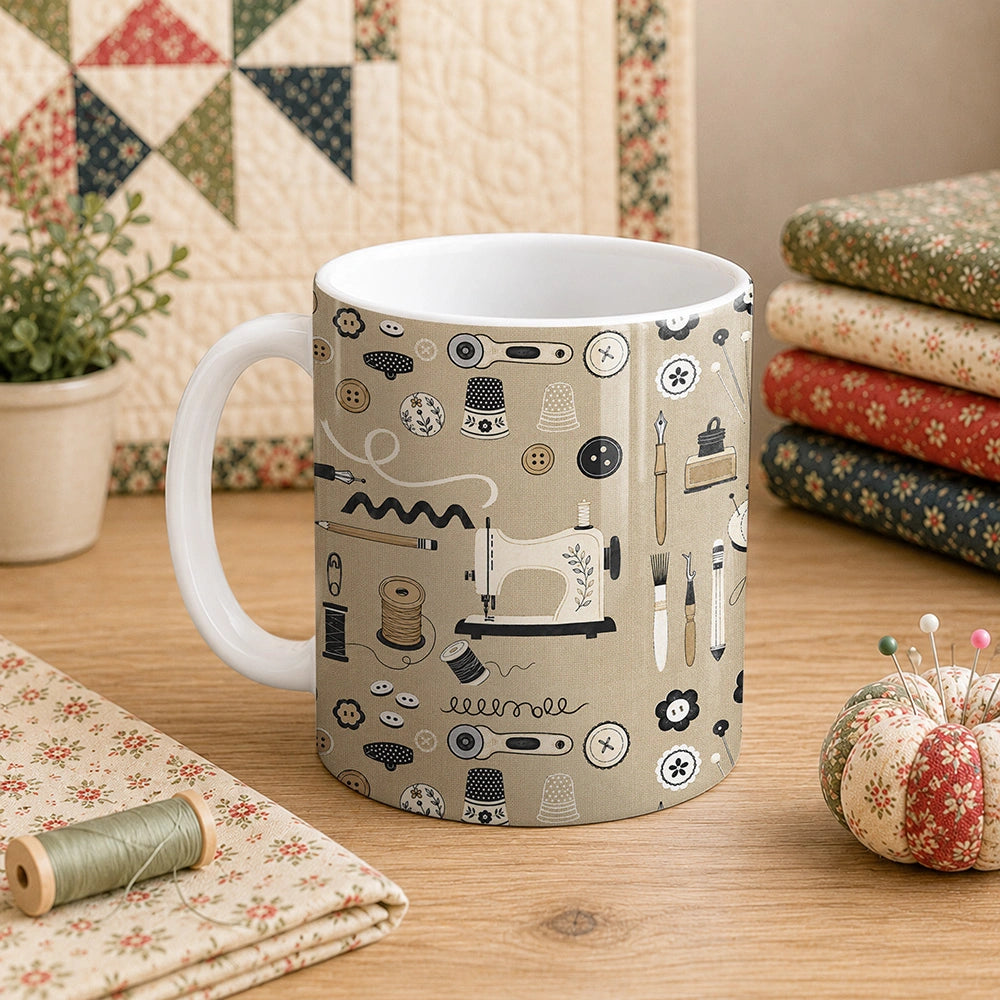 Sewing Tool Vintage 11oz Mug