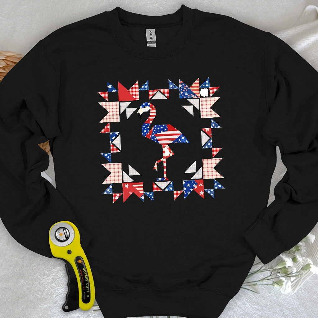 Sweat-shirt Liberty Flamingo Patchwork